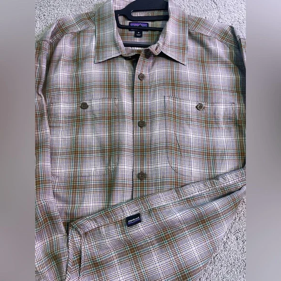 Patagonia Green and Brown Plaid Shirt - Picture 3 of 4